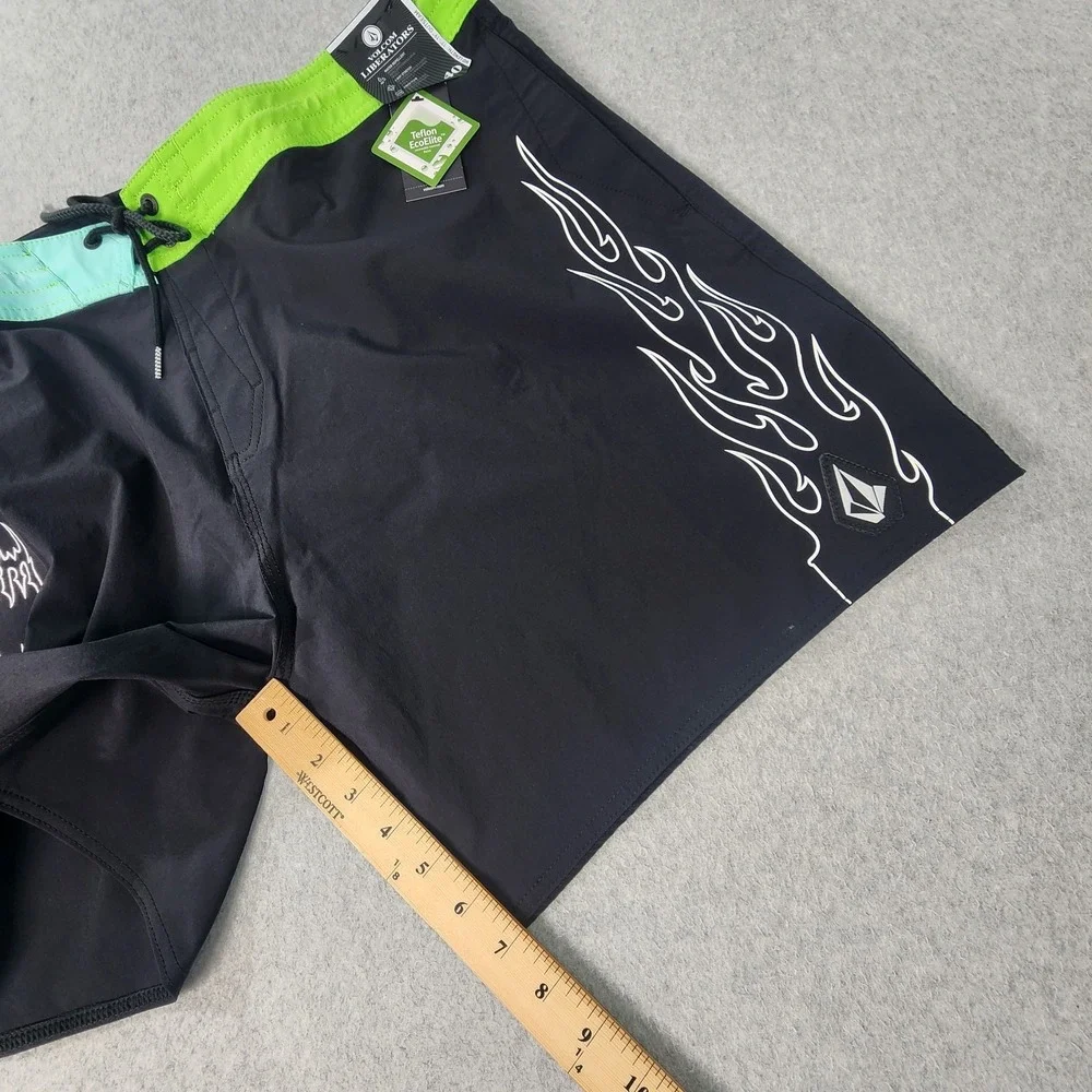Volcom‎ About Time Liberators Boardshorts Mens 40 Black Teflon EcoElite Stretch